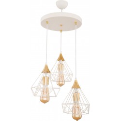 Chandelier SUDE 3хЕ27 max60W 230V Ф300mm H820mm white + gold 