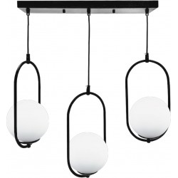 Полилей VENTI 3хЕ27 max60W 230V L700mm H820mm черен, чашка бяла