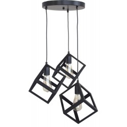 Chandelier LORINDA 3хЕ27 max60W 230V H1050mm L500mm black 