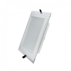 LED panel recessed type 6W 4000K 570lm 230V L110mm W26mm H110mm square, white + glass, IP45